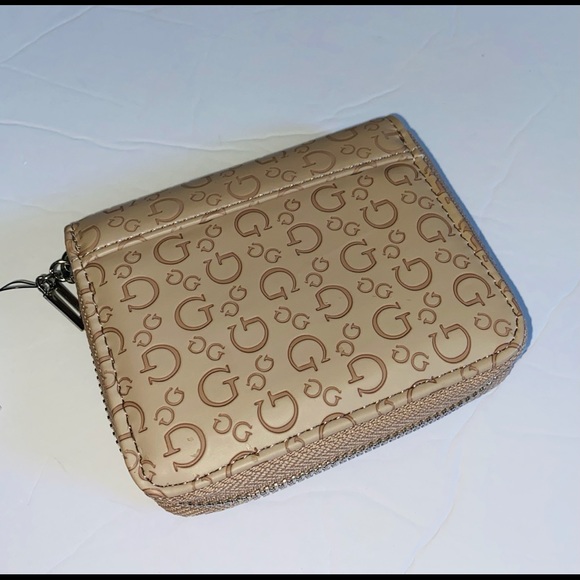 New GUESS Wallet Beige Clutch Pouch Coin Purse Latte Tempe SLG EX826355 - Picture 5 of 6